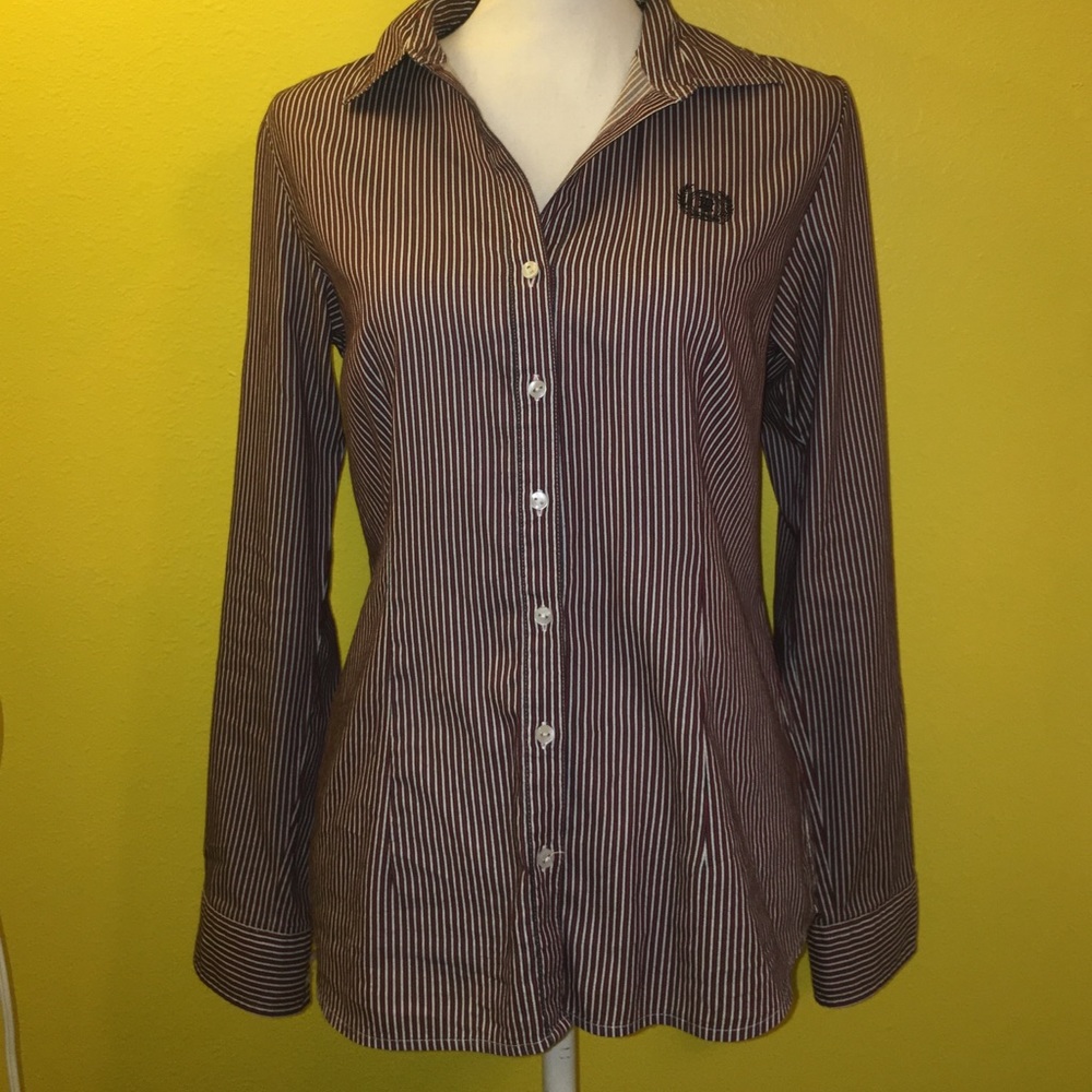Pinstriped Tommy Hilfiger button up!